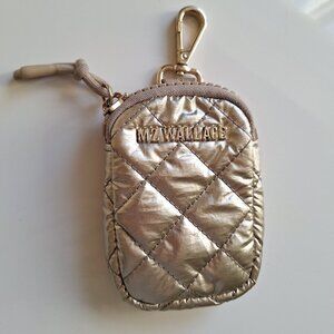 MZ Wallace Metallic Metro Link Pouch - Gold Quilted